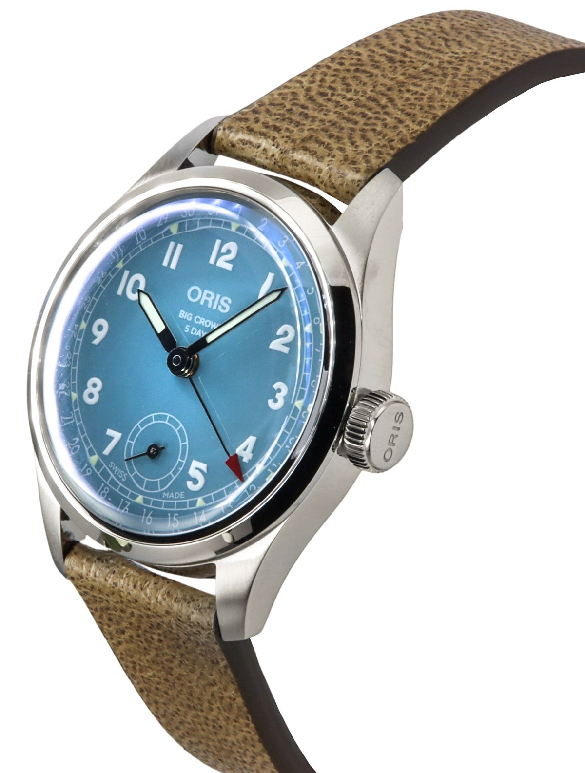 Oris Big Crown Pointer Date Leather Strap Blue Dial Automatic 01-473-7786-4065-07-5-19-22FC Men's Watch