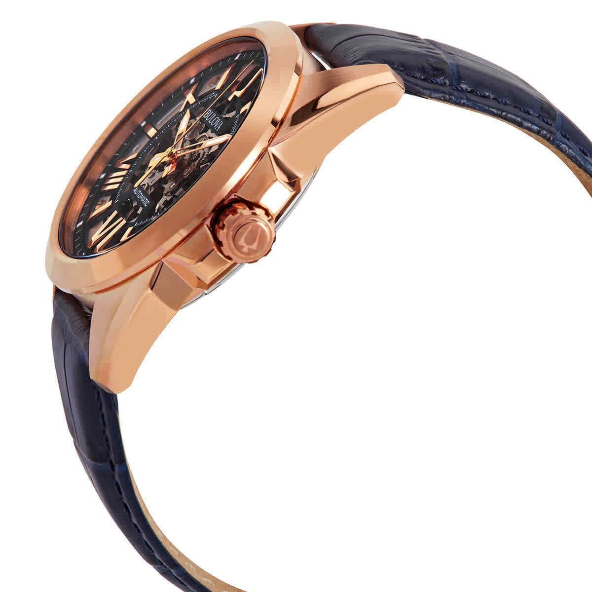 Bulova Sutton Automatic Skeleton Dial 97A161 100M Men's Watch