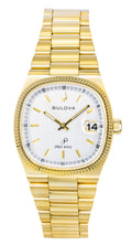 Bulova Super Seville Gold Tone Stainless Steel White Dial Quartz 97B223 Men's Watch