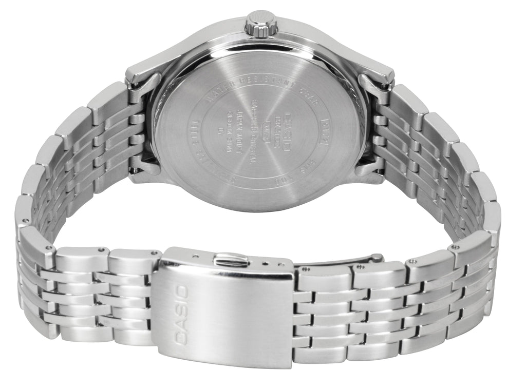 Casio Beside Analog Stainless Steel Black Dial Quartz BMS-100D-1AV Men's Watch