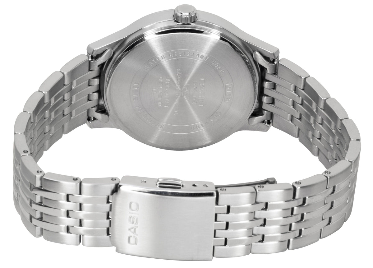 Casio Beside Analog Stainless Steel White Dial Quartz BMS-100D-7AV Men's Watch