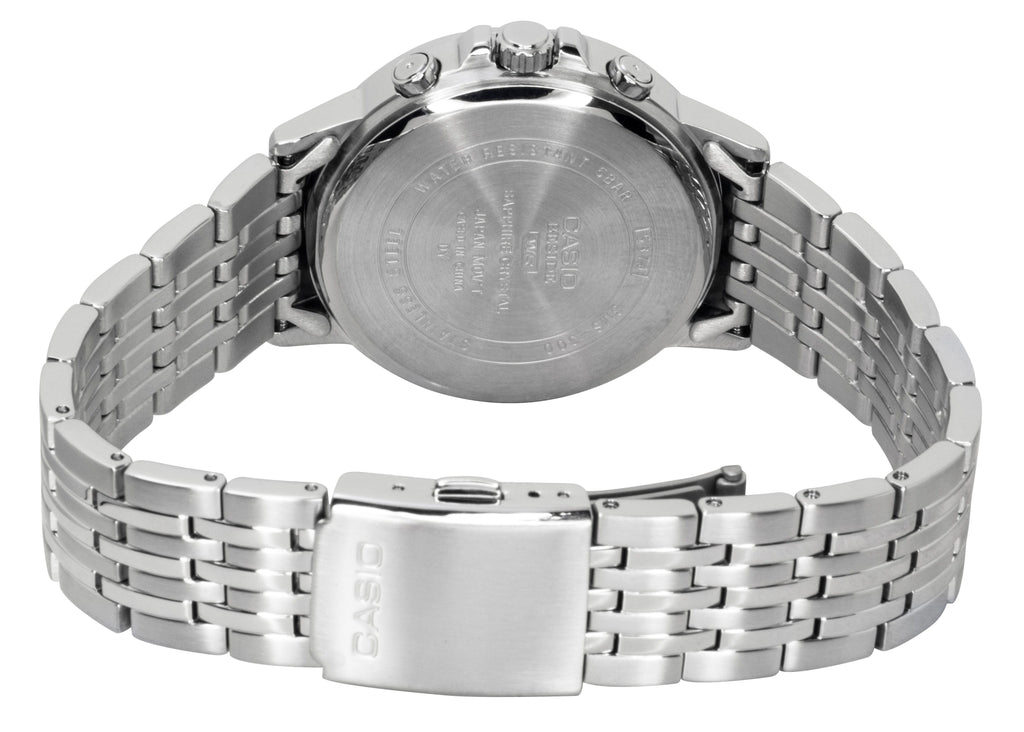 Casio Beside Analog Stainless Steel Black Dial Quartz BMS-300D-1AV Men's Watch