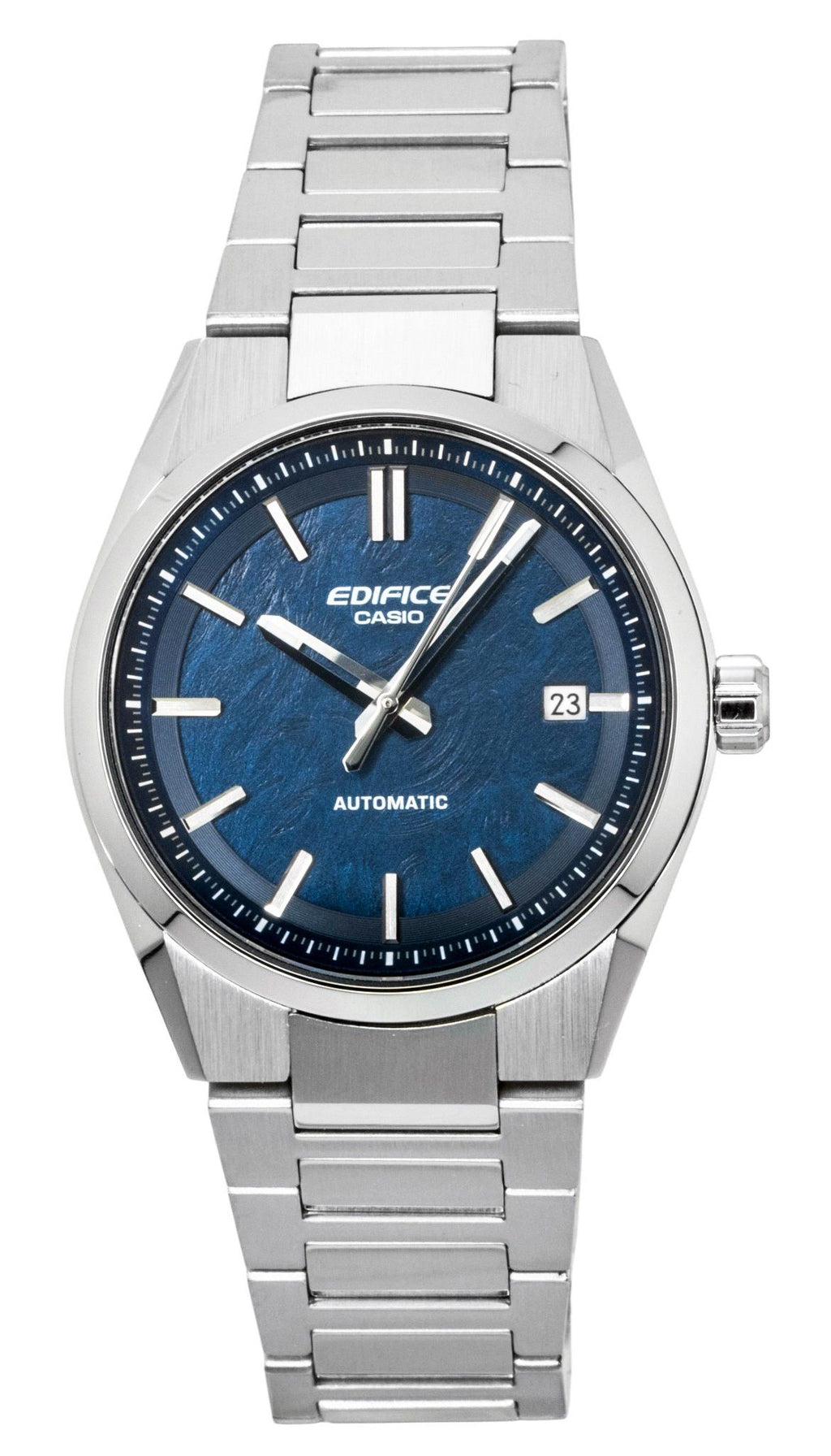 Casio Edifice Analog Blue Dial Stainless Steel Automatic EFK-110D-2A 100M Men's Watch