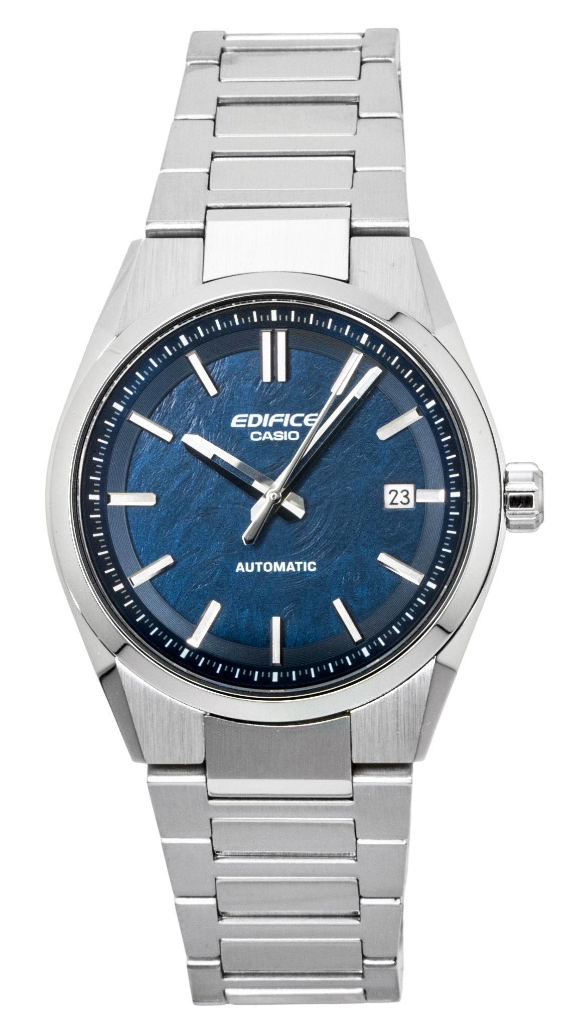 Casio Edifice Analog Blue Dial Stainless Steel Automatic EFK-110D-2A 100M Men's Watch