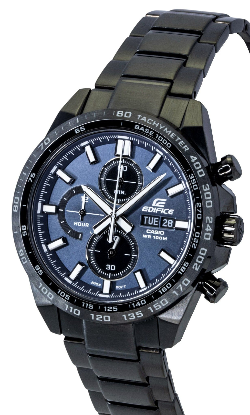 Casio Edifice Analog Chronograph Stainless Steel Blue Dial Quartz EFR-574DC-2AV 100M Men's Watch