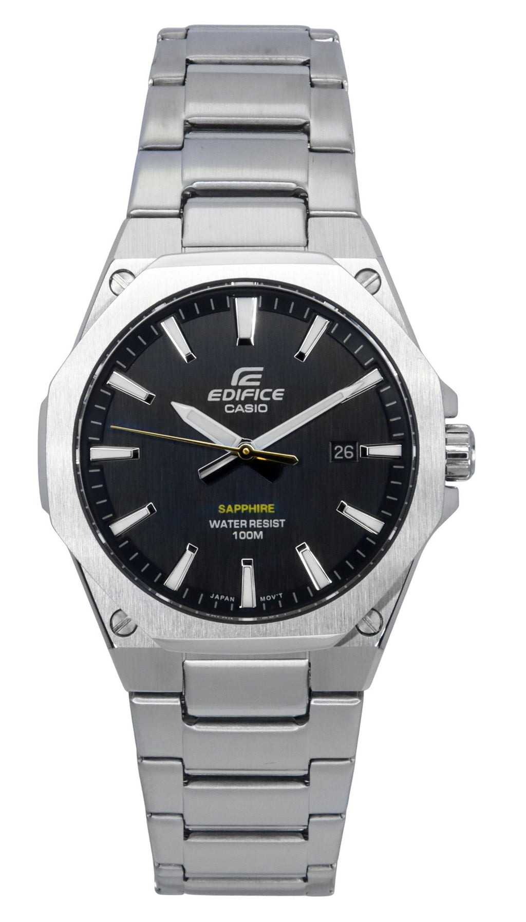 Casio Edifice Slim Line Black Dial Quartz EFR-S108D-1A 100M Men's Watch