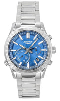 Casio Edifice Analog Chronograph Smartphone Link Stainless Steel Blue Dial Solar EQB-1300D-2A 100M Men's Watch