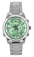 Casio Edifice Analog Chronograph Smartphone Link Green Dial Stainless Steel Solar EQB-1300DC-3A 100M Men's Watch