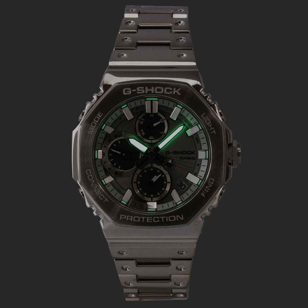 Casio G-Shock Analog Smartphone Link Silver Dial Stainless Steel Quartz GMC-B2100ADS-1A 200M Men's Watch