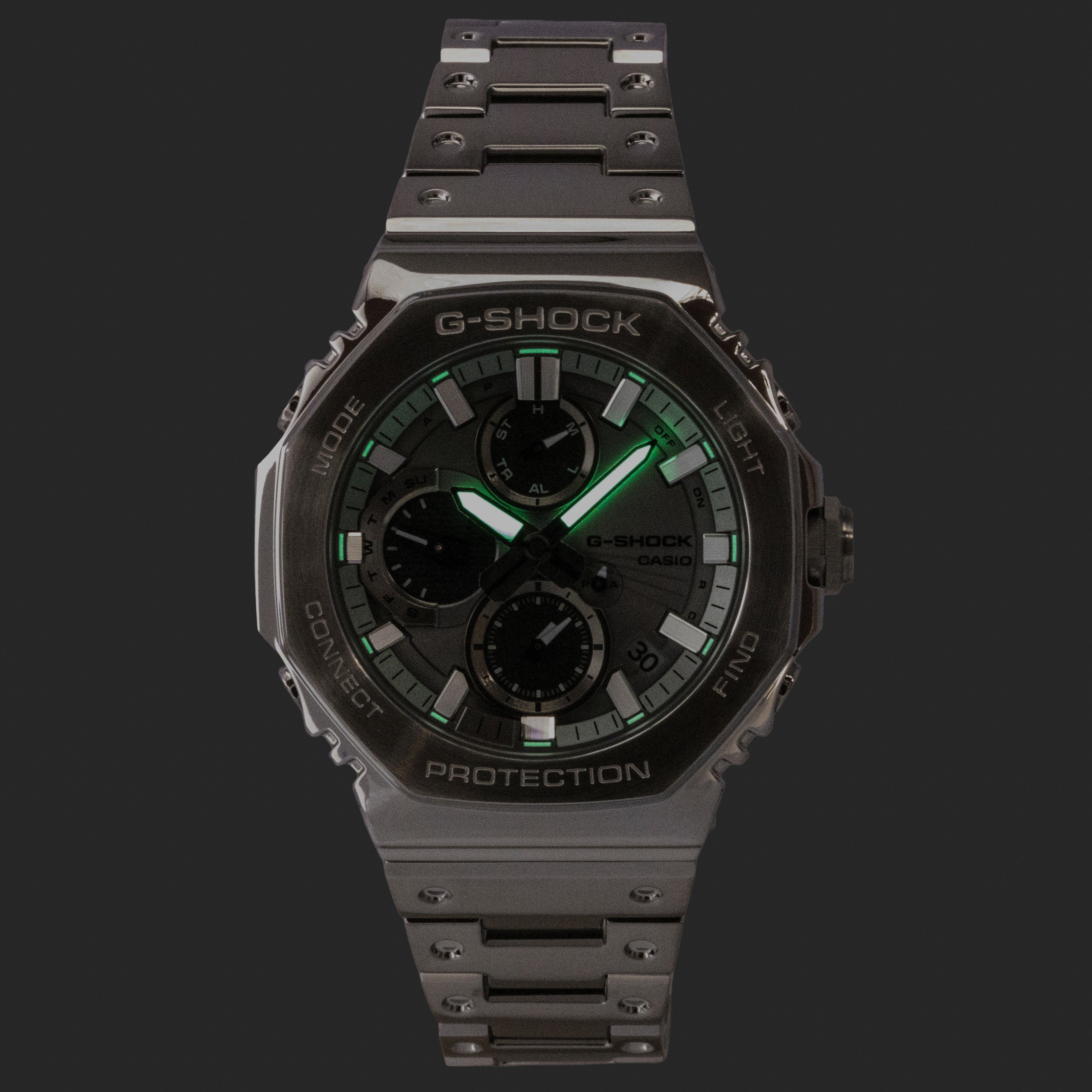 Casio G-Shock Analog Smartphone Link Silver Dial Stainless Steel Quartz GMC-B2100ADS-1A 200M Men's Watch