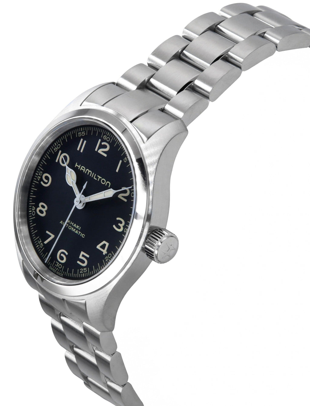 Hamilton Khaki Field Murph Stainless Steel Black Dial Automatic H70405130 100M Men's Watch