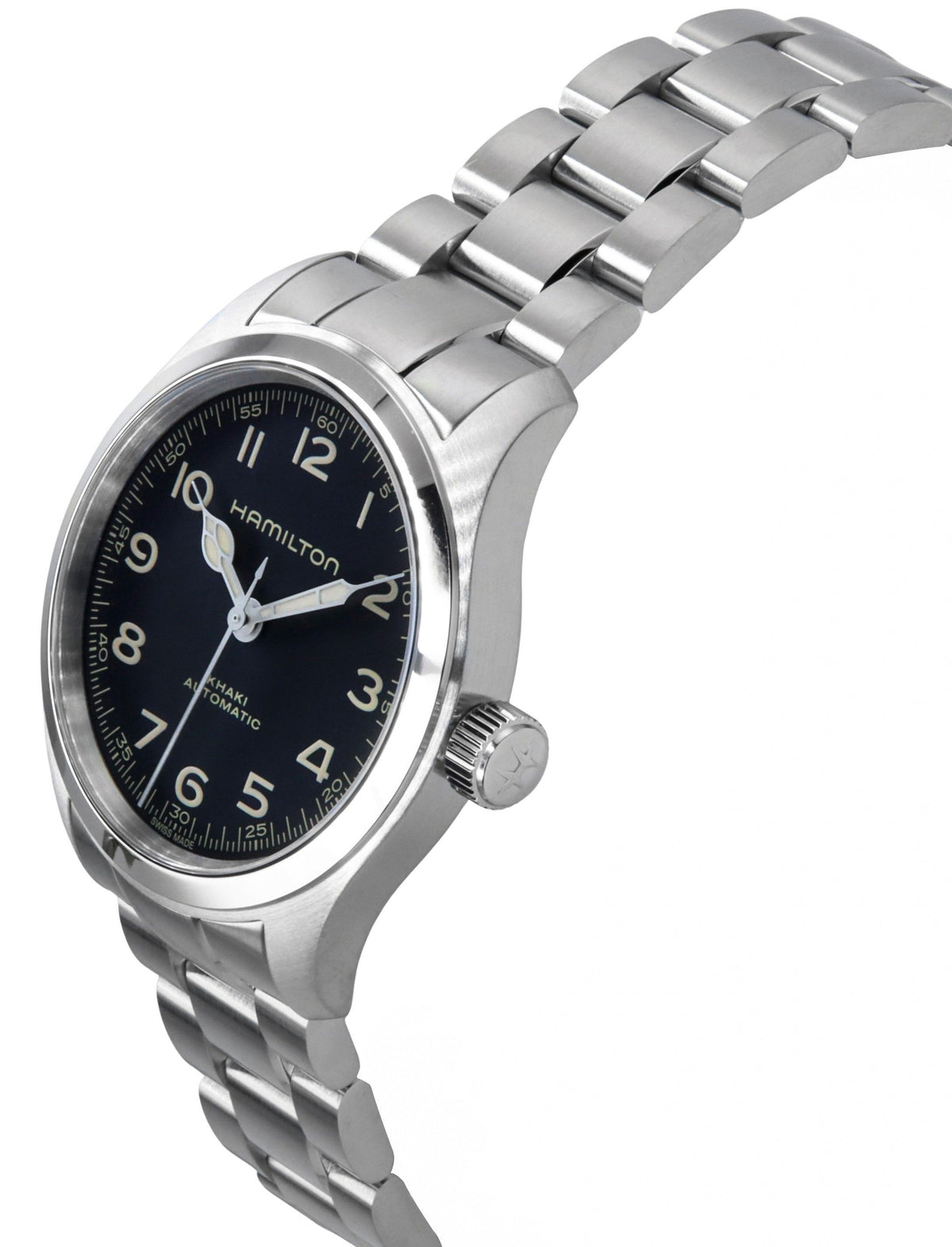 Hamilton Khaki Field Murph Stainless Steel Black Dial Automatic H70405130 100M Men's Watch