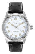 Hamilton Khaki Field Murph Leather Strap White Dial Automatic H70405710 100M Men's Watch