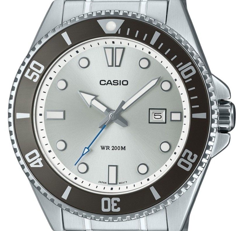 Casio Standard Analog Stainless Steel Silver Dial Quartz MDV-107D-7AV 200M Men's Watch