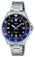 Casio Standard Analog Stainless Steel Black Dial Quartz MDV-10D-1A2 Men's Watch