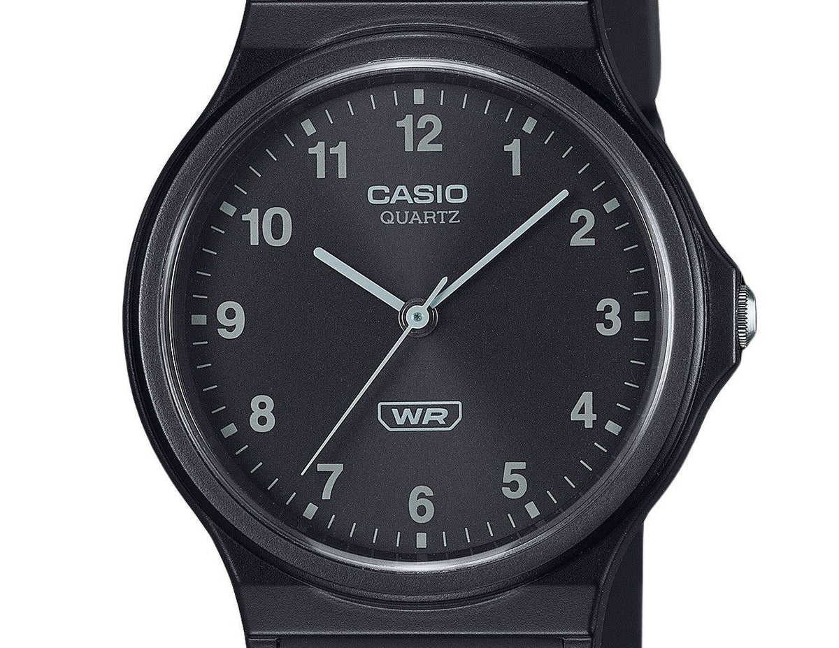 Casio POP Analog Bio Based Resin Strap Black Dial Quartz MQ-24B-1B Unisex Watch