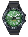 Casio Analog Resin Strap Green Dial Quartz MRW-210H-3BV 100M Men's Watch