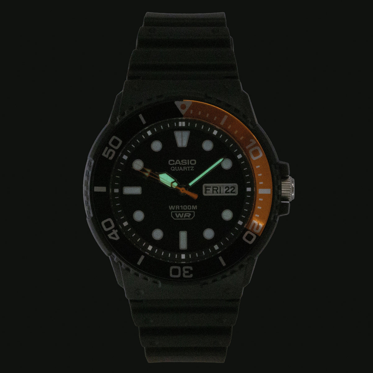 Casio Analog Resin Strap Black Dial Quartz MRW-230H-1E4V 100M Men's Watch