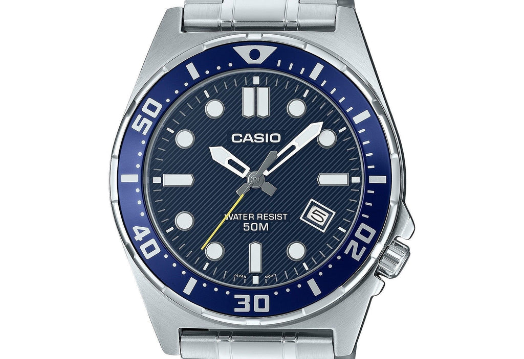 Casio Standard Analog Stainless Steel Blue Dial Quartz MTD-135D-2AV Men's Watch