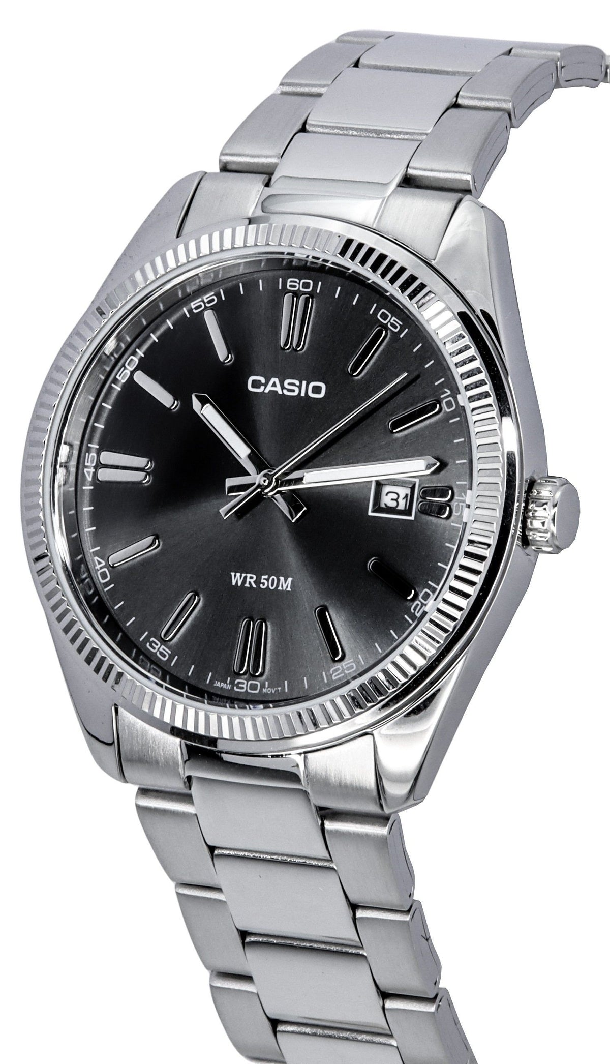 Casio Standard Analog Stainless Steel Black Dial Quartz MTP-1302D-1A1 Men's Watch