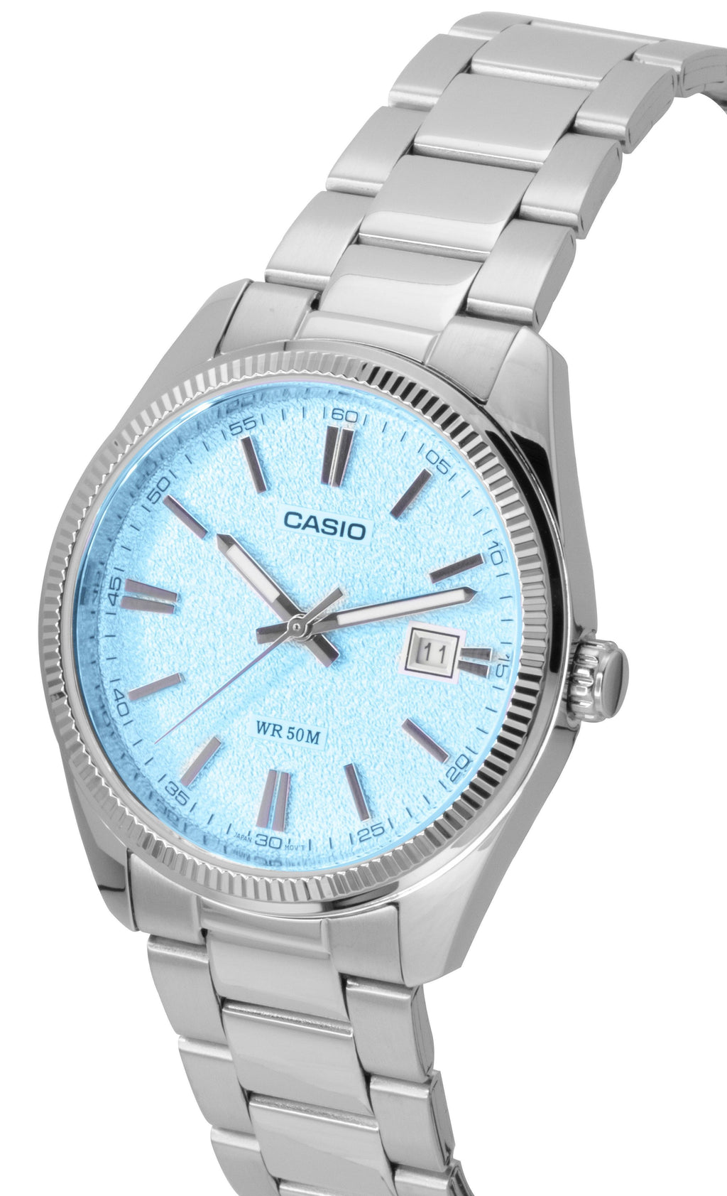 Casio Standard Analog Stainless Steel Light Blue Dial Quartz MTP-1302DA-2A2V Men's Watch