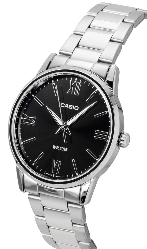 Casio Analog Stainless Steel Black Dial Quartz MTP-1303DD-1AV Men's Watch