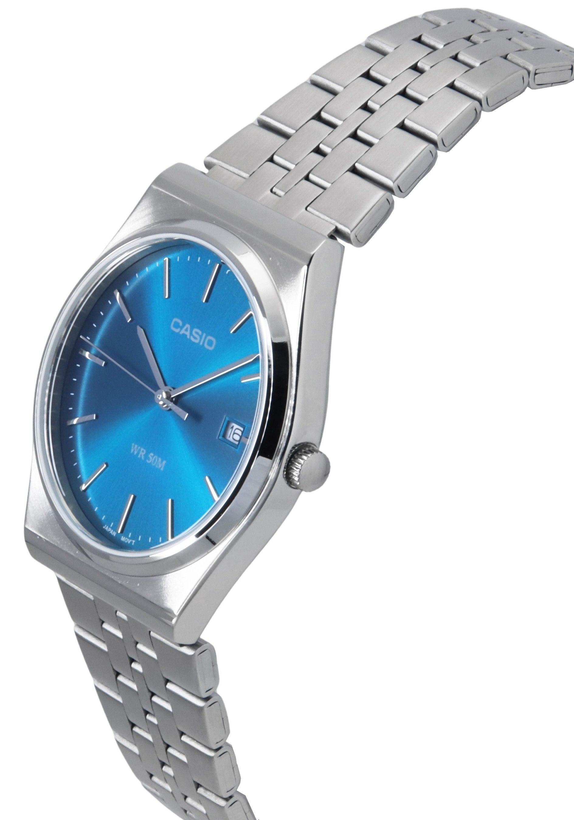Casio Standard Analog Stainless Steel Blue Dial Quartz MTP-B145D-2A2 Men's Watch