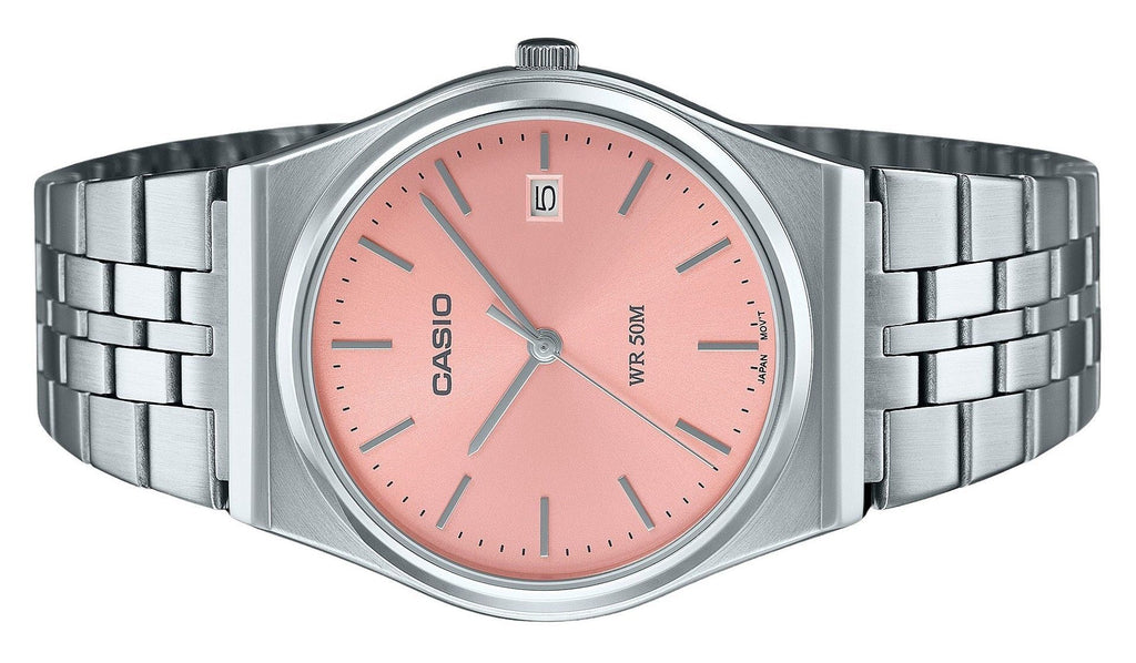 Casio Standard Analog Stainless Steel Pink Dial Quartz MTP-B145D-4AV Unisex Watch