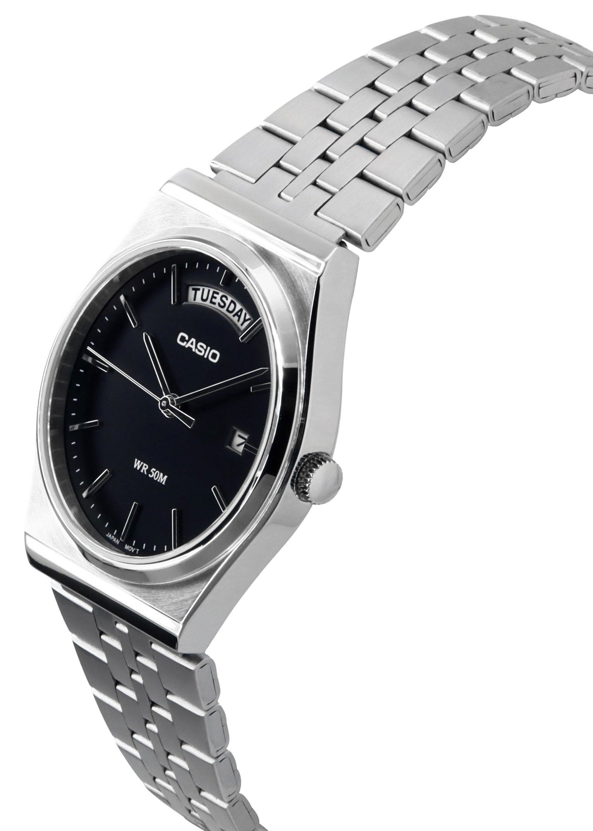 Casio Standard Analog Stainless Steel Black Dial Quartz MTP-B146D-1AV Men's Watch