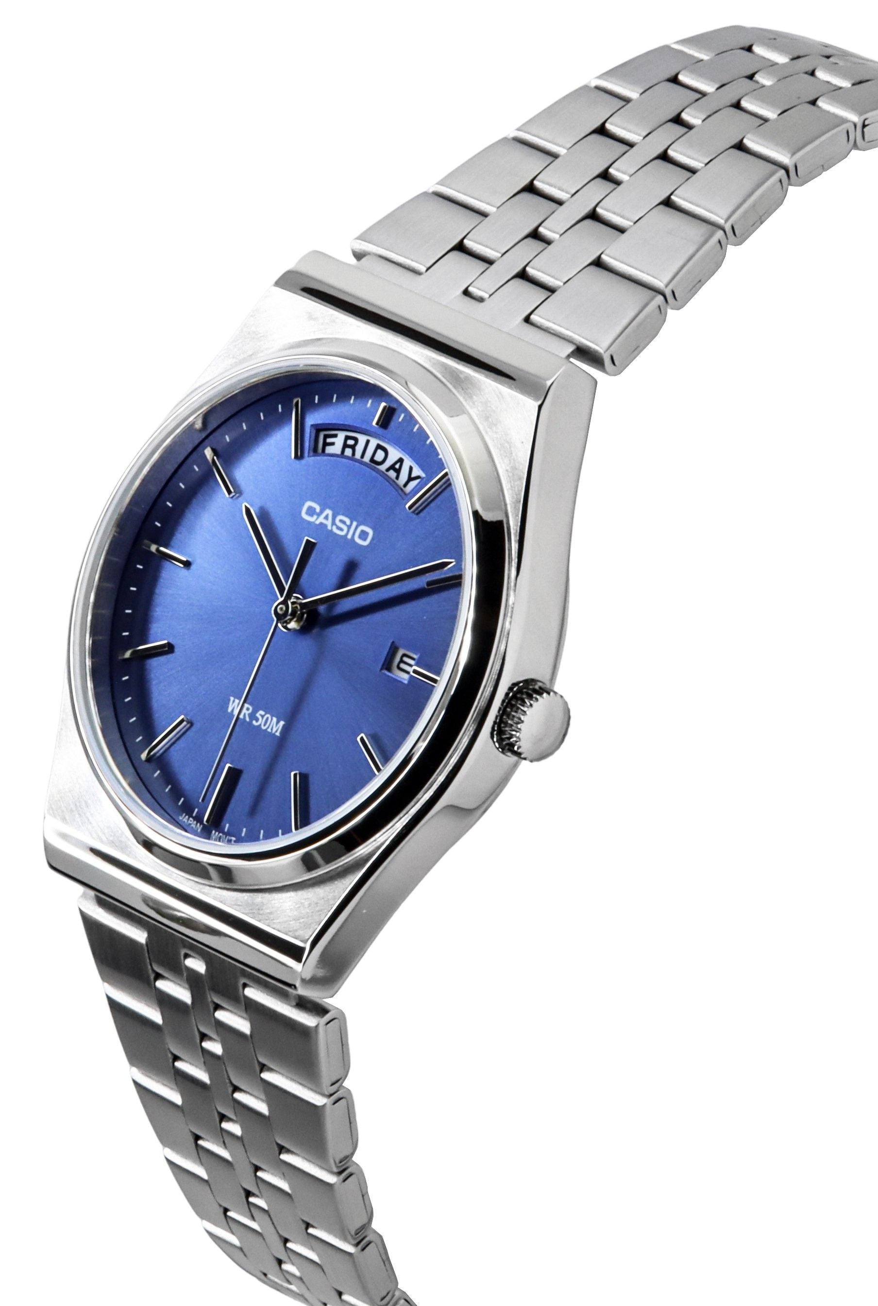 Casio Standard Analog Stainless Steel Blue Dial Quartz MTP-B146D-2AV Men's Watch