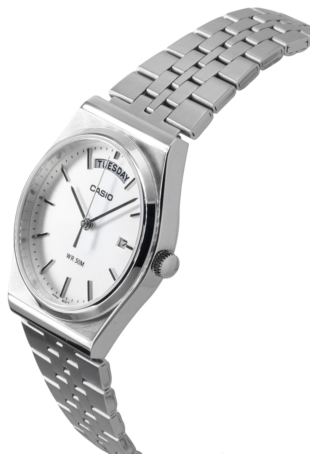 Casio Standard Analog Stainless Steel Silver Dial Quartz MTP-B146D-7AV Men's Watch