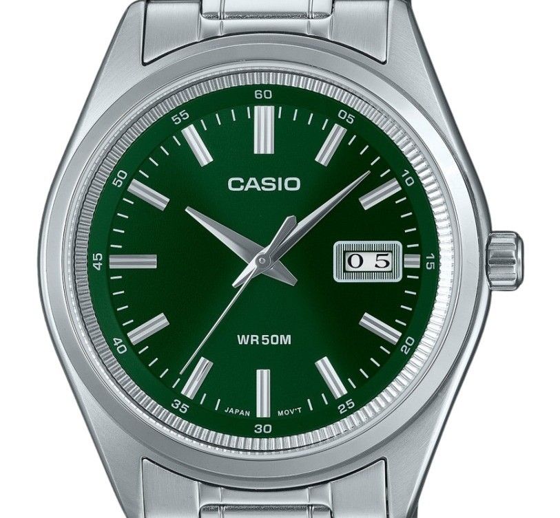 Casio Standard Analog Stainless Steel Green Dial Quartz MTP-B180D-3AV Men's Watch