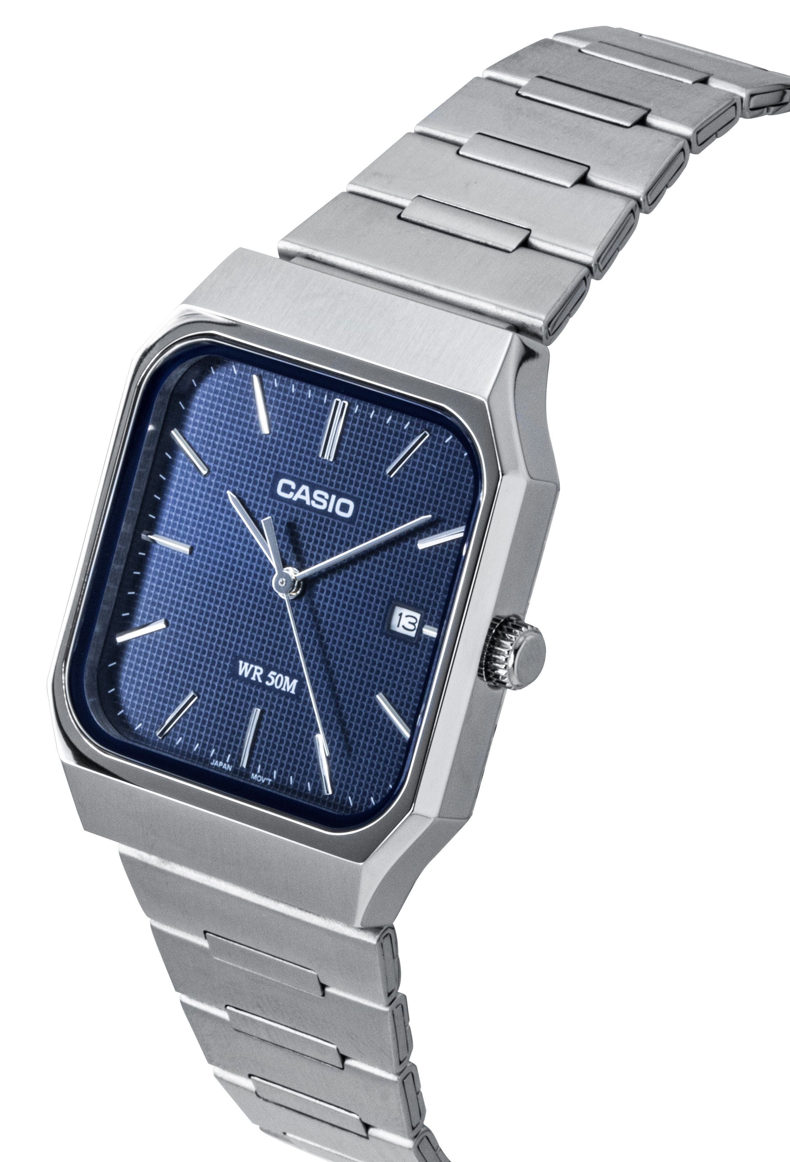 Casio Standard Analog Stainless Steel Blue Dial Quartz MTP-B185D-2A1V Men's Watch