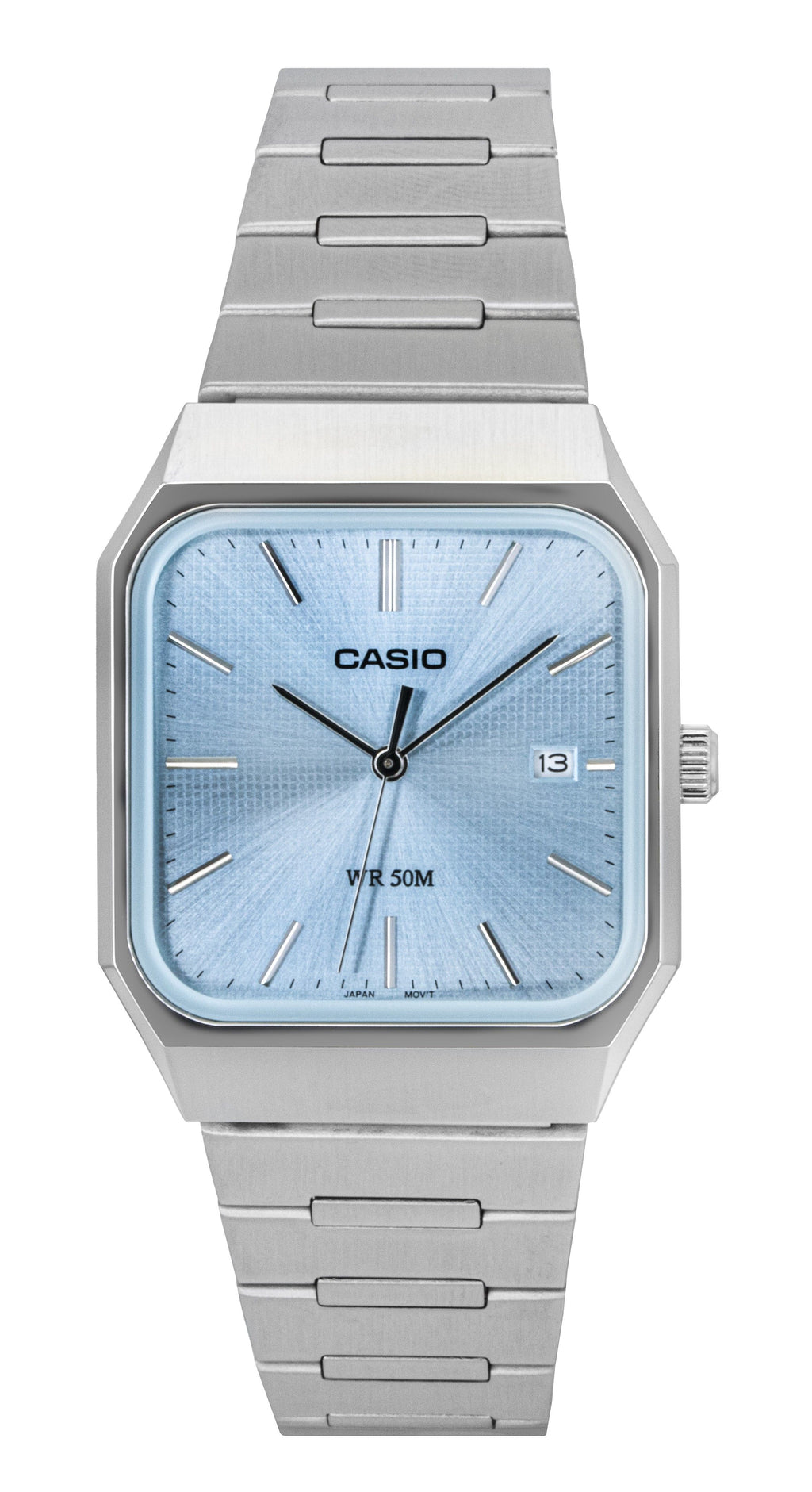 Casio Standard Analog Stainless Steel Ice Blue Dial Quartz MTP-B185D-2A2V Men's Watch