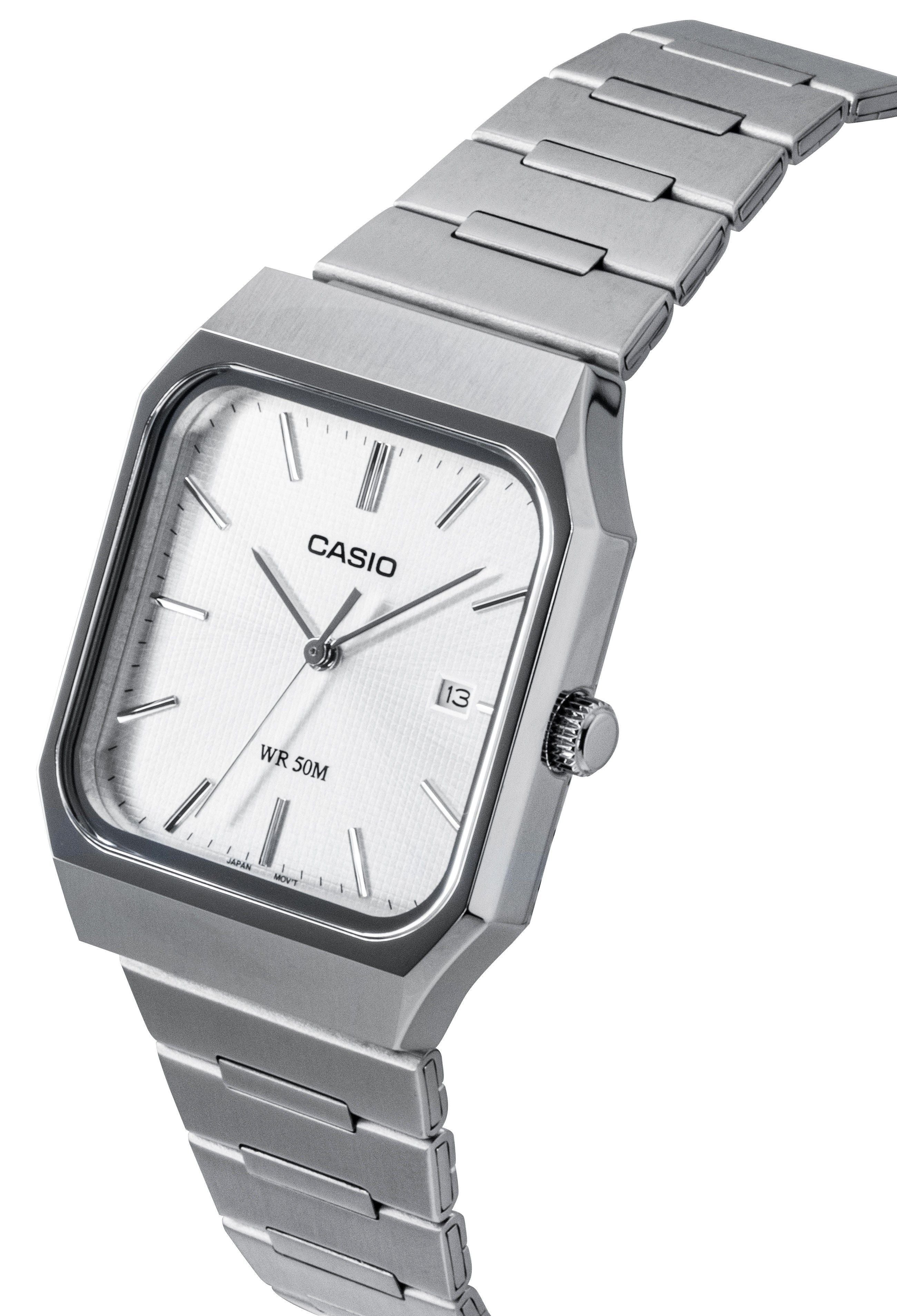 Casio Standard Analog Stainless Steel Silver Dial Quartz MTP-B185D-7AV Men's Watch