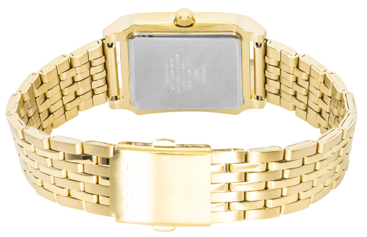 Casio Analog Stainless Steel Gold Dial Quartz MTP-B190G-9BV Men's Watch