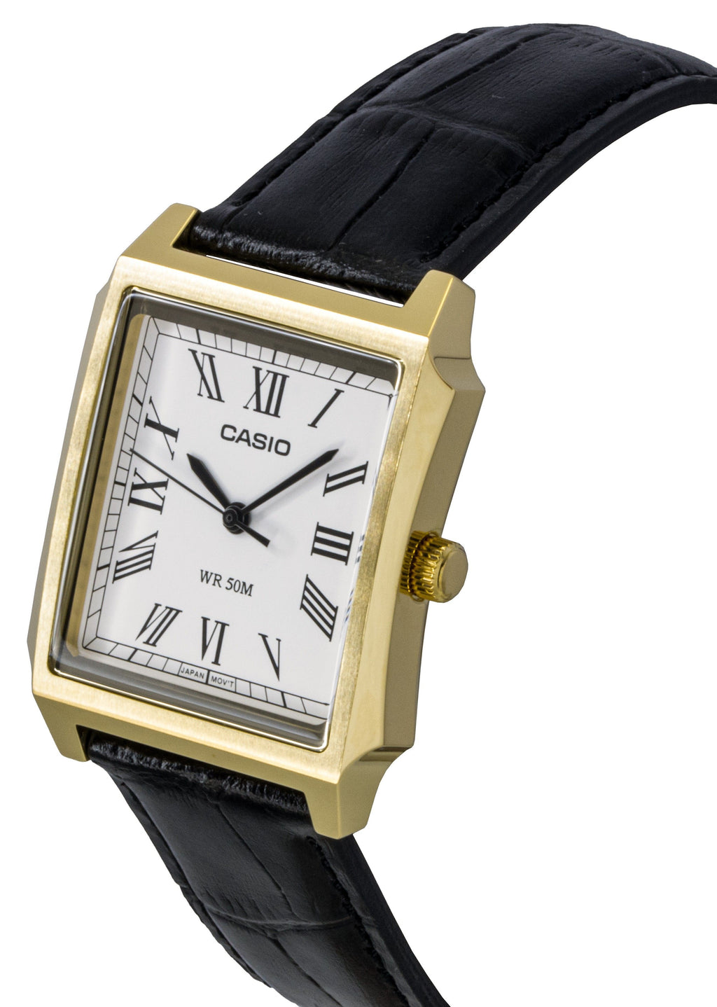 Casio Standard Analog Leather Strap White Dial Quartz MTP-B190GL-7BV Men's Watch