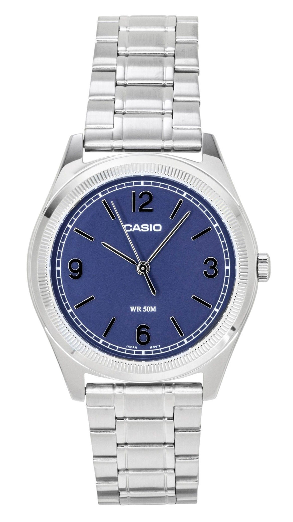 Casio Standard Analog Stainless Steel Navy Blue Dial Quartz MTP-B210D-2A2V Men's Watch
