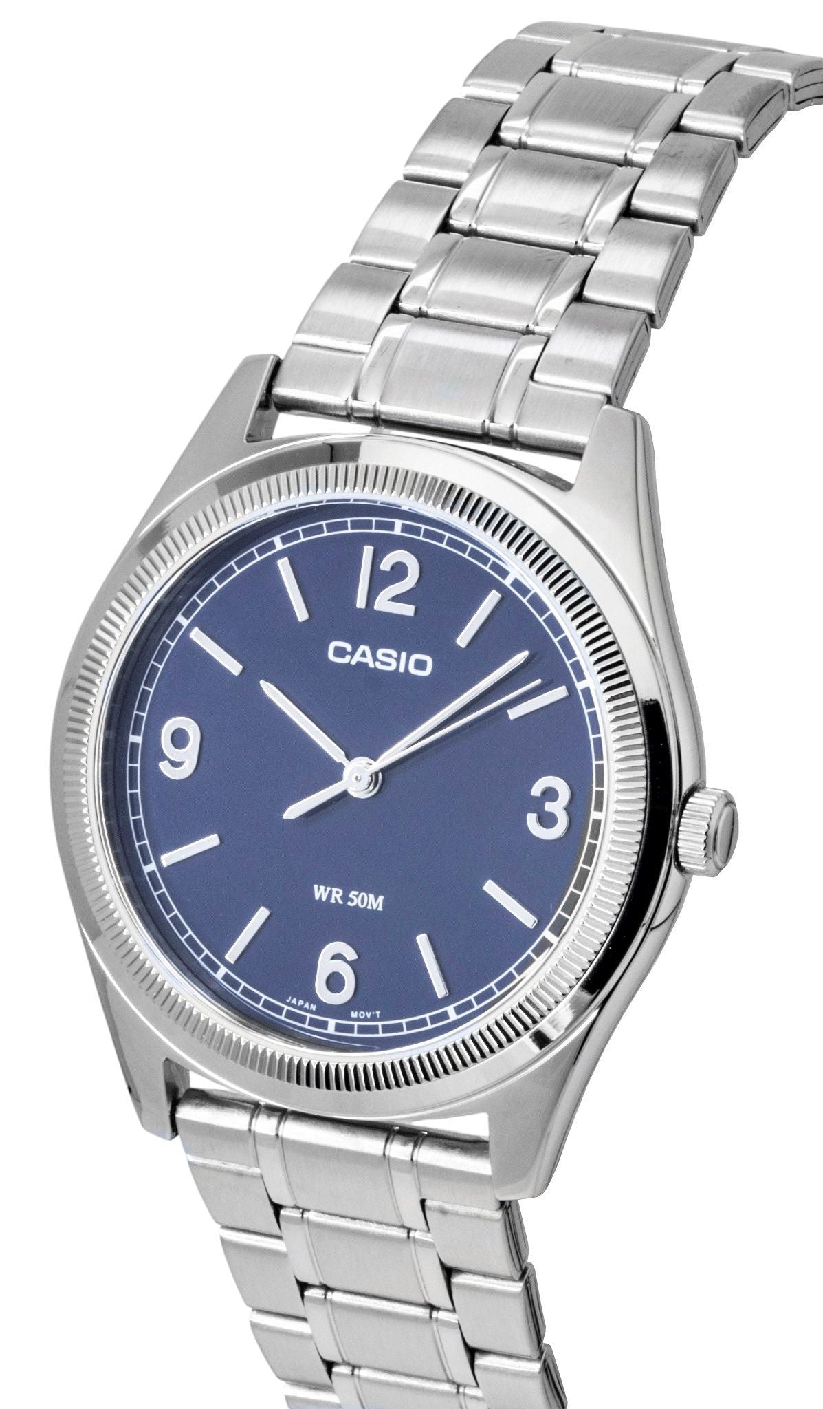 Casio Standard Analog Stainless Steel Navy Blue Dial Quartz MTP-B210D-2A2V Men's Watch