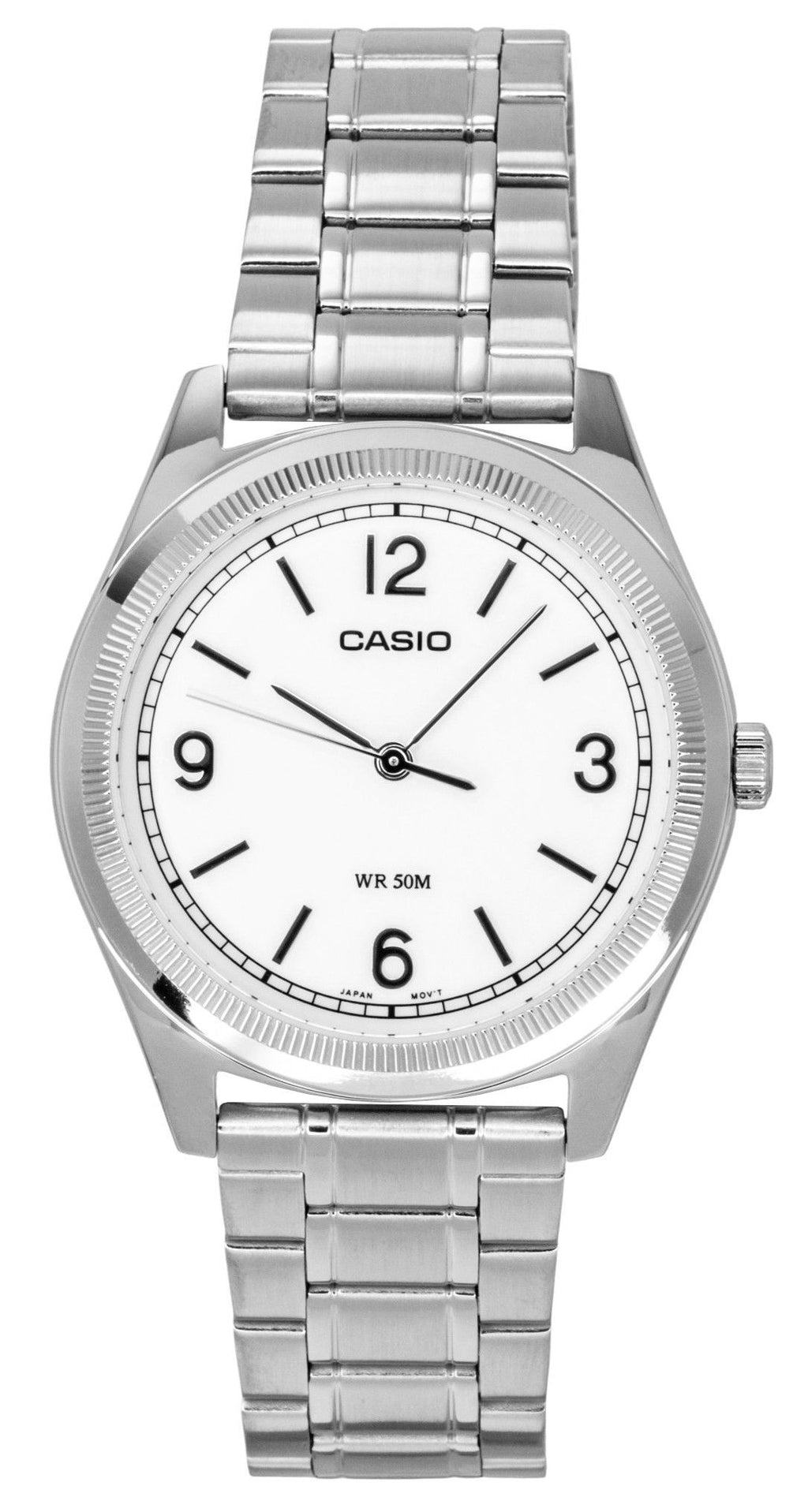 Casio Standard Analog Stainless Steel White Dial Quartz MTP-B210D-7AV Men's Watch