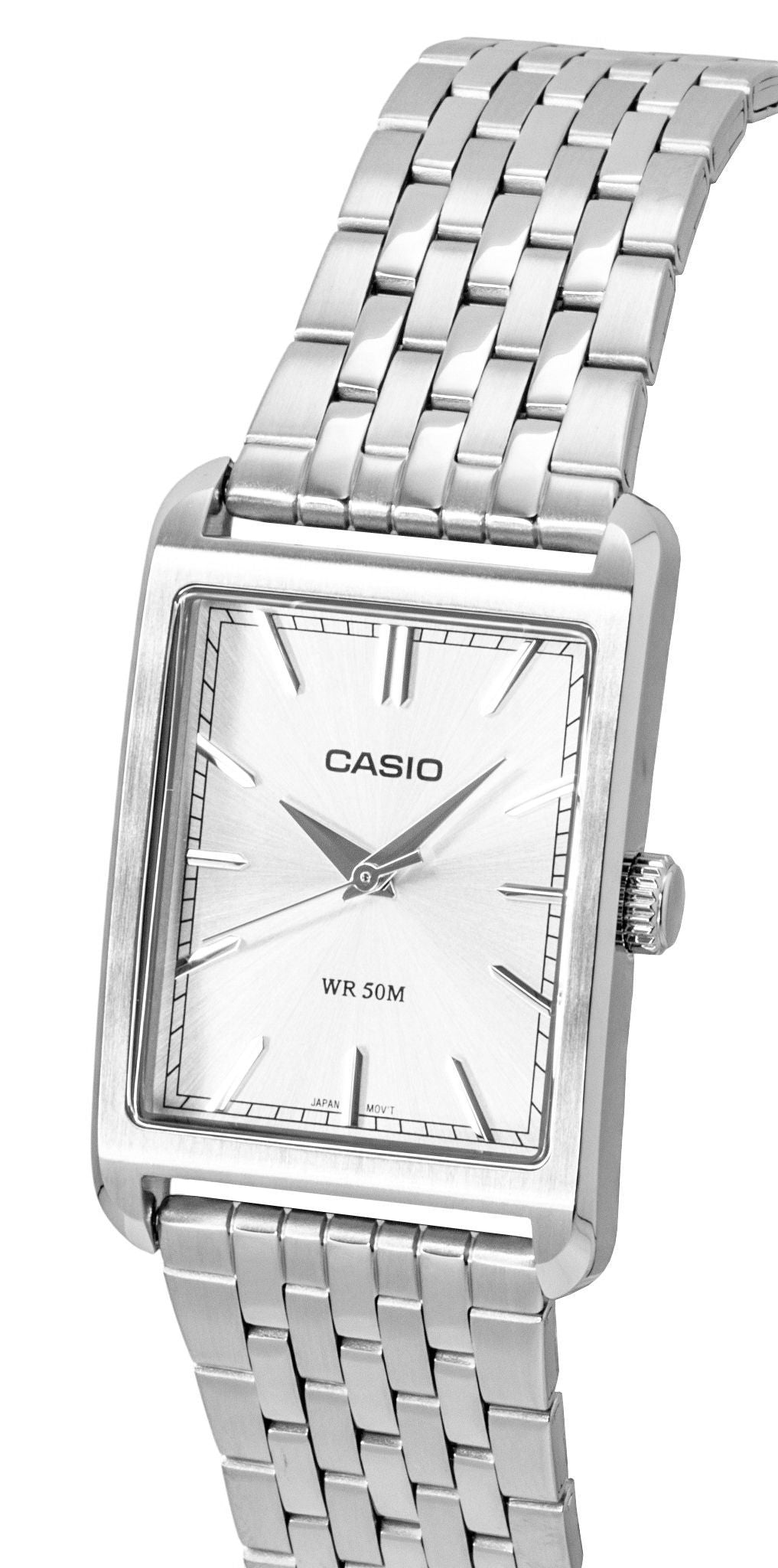 Casio Analog Stainless Steel Silver Dial Quartz MTP-B215D-7AV Men's Watch