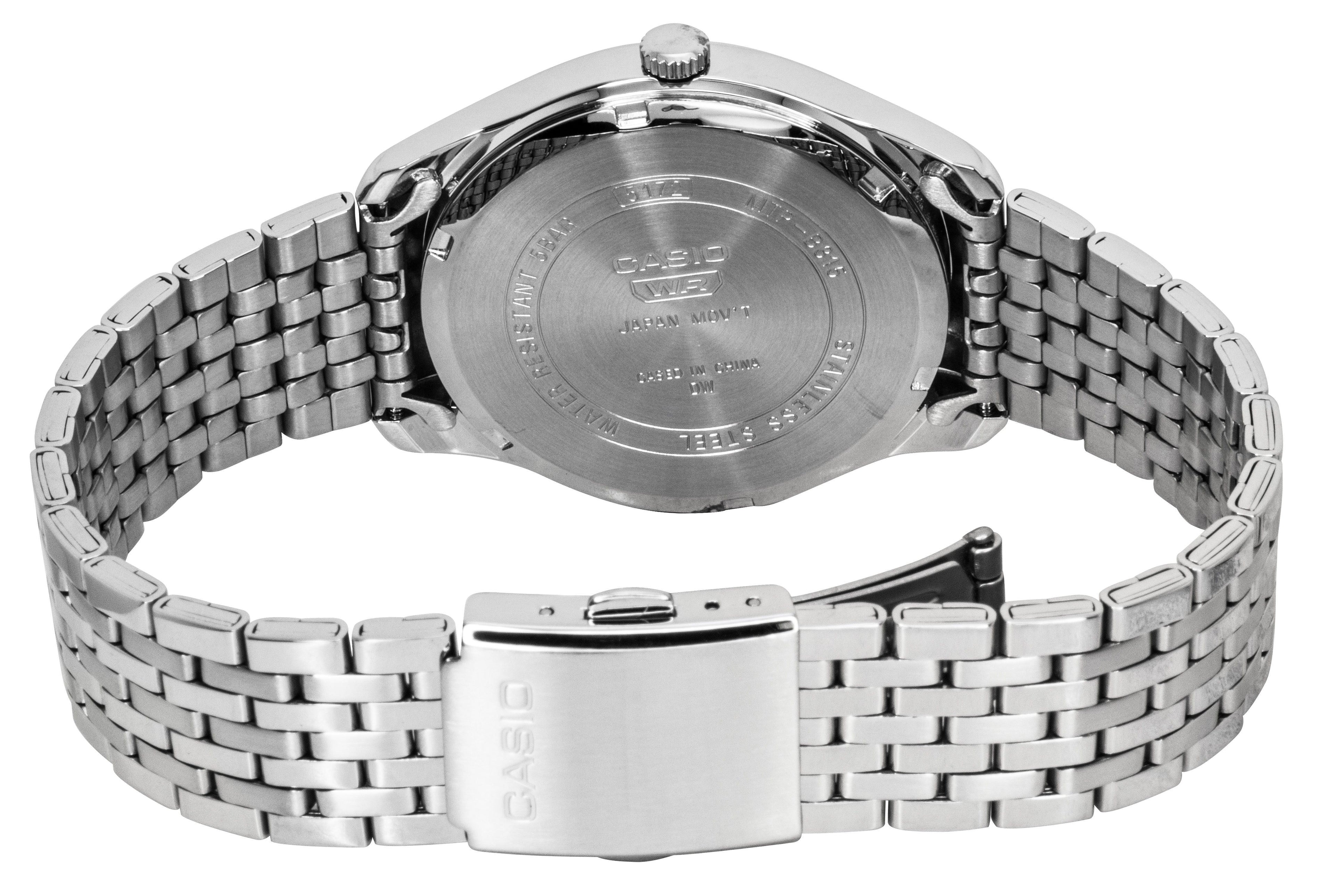 Casio Analog Stainless Steel Black Dial Quartz MTP-B315D-1AV Men's Watch