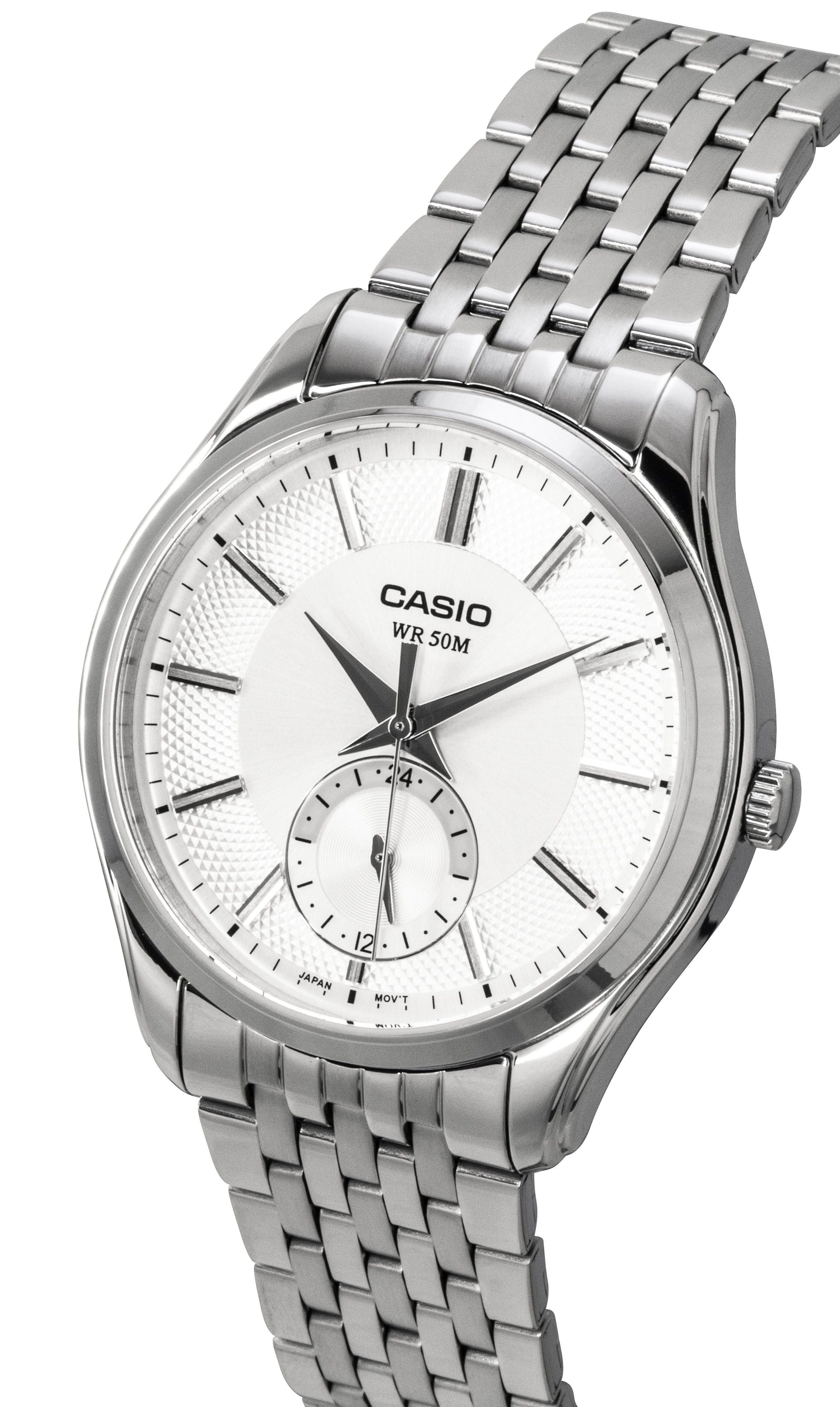 Casio Analog Stainless Steel Silver Dial Quartz MTP-B315D-7AV Men's Watch