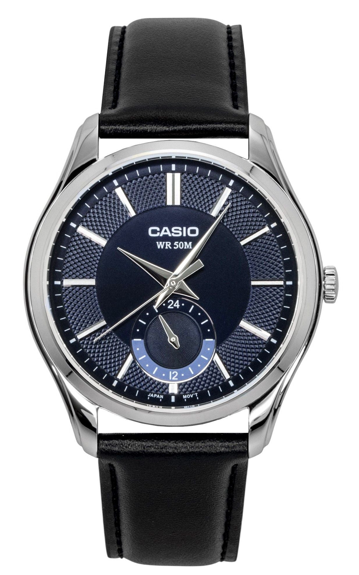 Casio Analog Leather Strap Blue Dial Quartz MTP-B315L-2AV Men's Watch