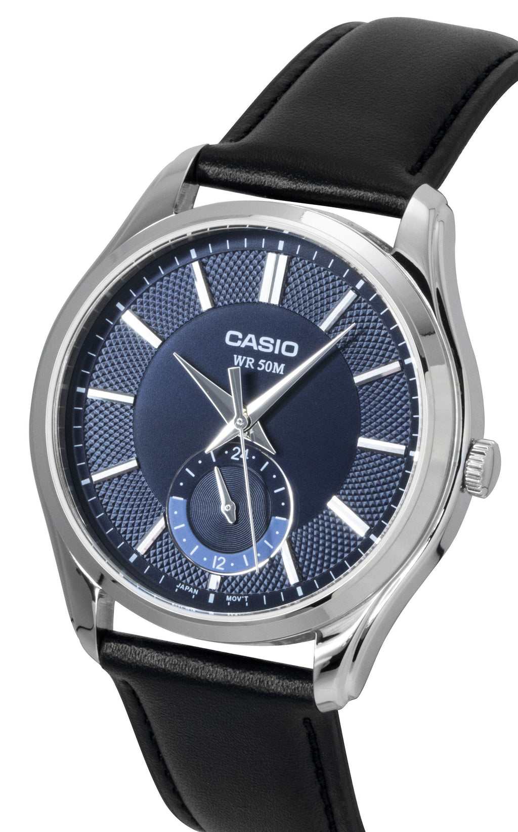 Casio Analog Leather Strap Blue Dial Quartz MTP-B315L-2AV Men's Watch