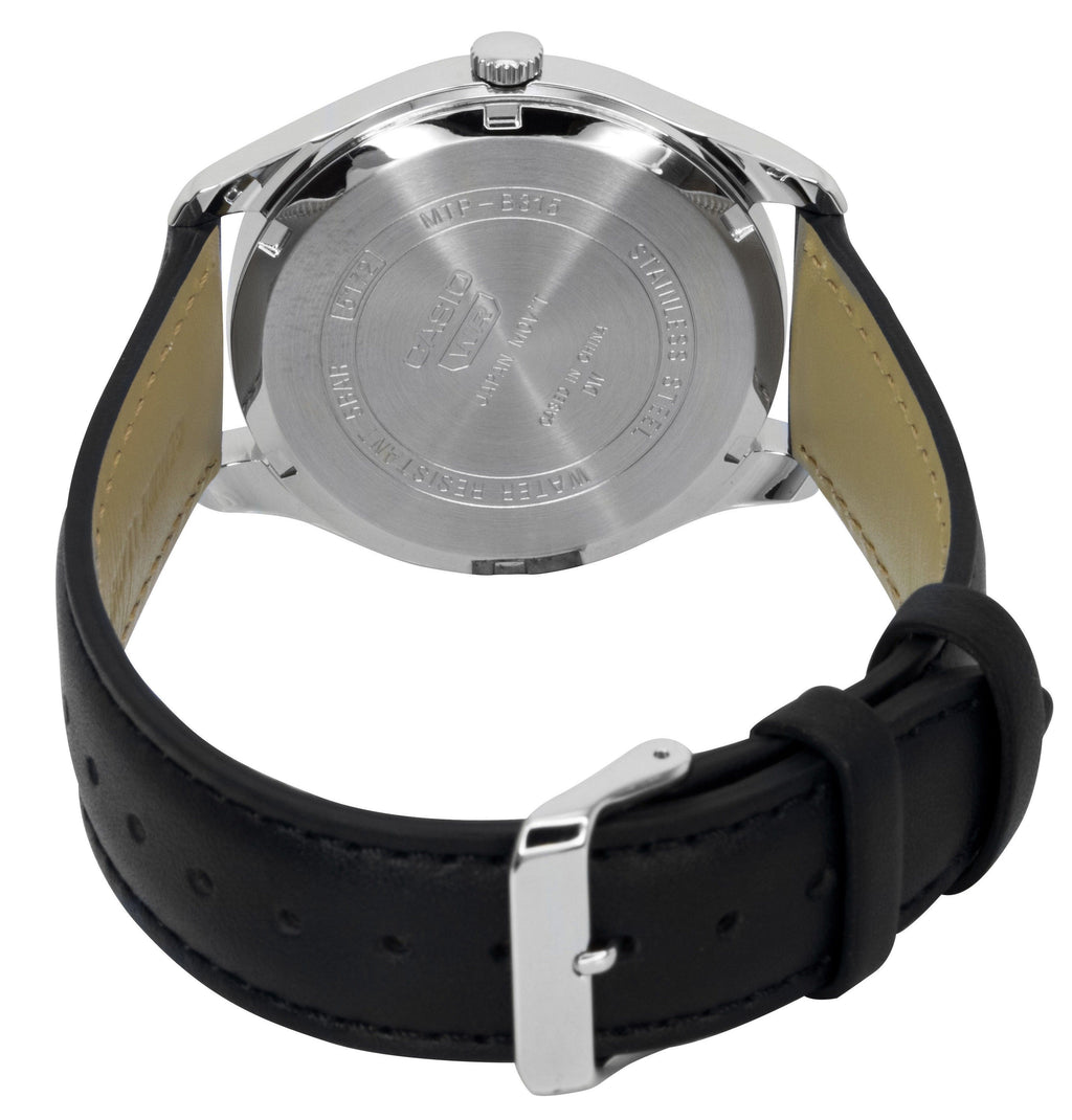 Casio Analog Leather Strap Blue Dial Quartz MTP-B315L-2AV Men's Watch