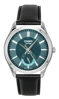 Casio Analog Leather Strap Green Dial Quartz MTP-B315L-3AV Men's Watch