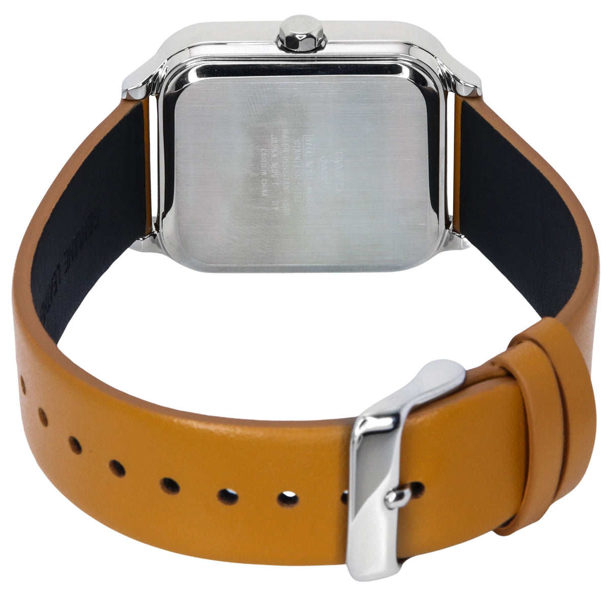 Casio Standard Analog Moon Phase Leather Strap Black Dial Quartz MTP-M305L-1A Men's Watch