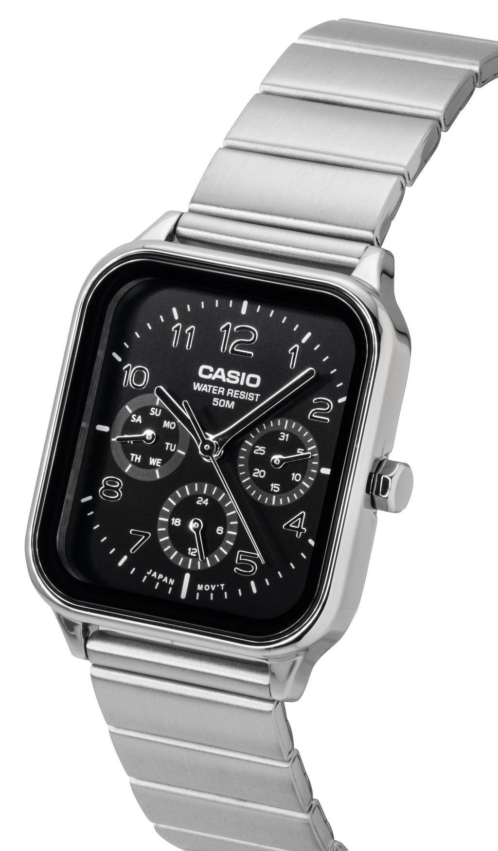 Casio Standard Analog Stainless Steel Black Dial Quartz MTP-M306D-1AV Men's Watch