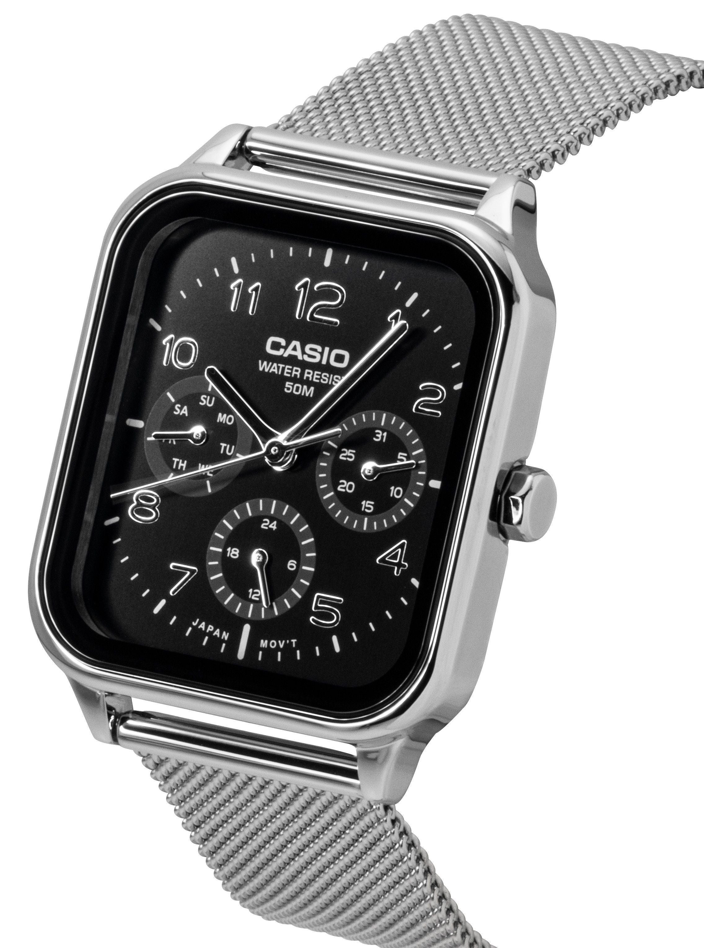 Casio Standard Analog Stainless Steel Black Dial Quartz MTP-M306M-1AV Men's Watch